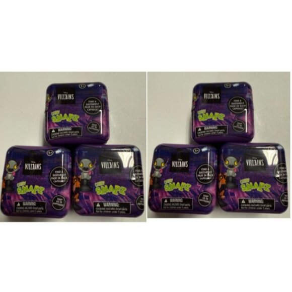 Disney Villains Chibi Snapz Blind Cube - Sealed Mystery Collectible Toy 6PK - Picture 1 of 3